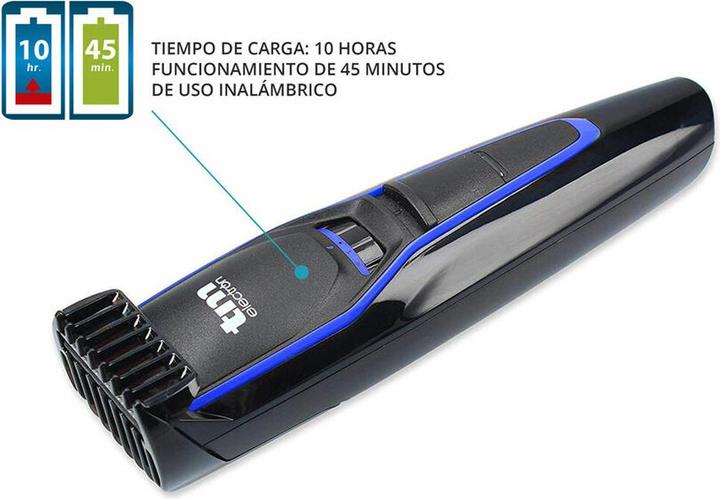 Immagine prodotto TM Electron TMHC109A Tagliacapelli a batteria con batteria da 600mAh e 20 lunghezze di taglio - Blu/Nero