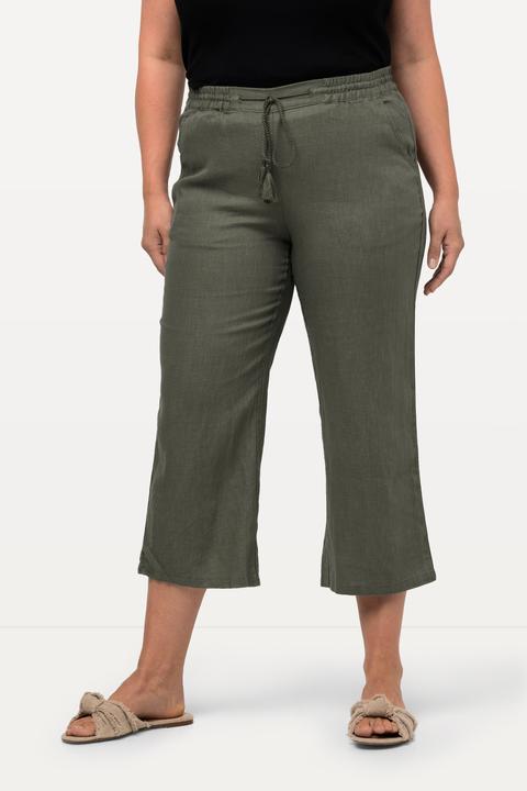 Produktbild Ulla Popken 7/8-Leinenhose, elastischer Bund, natürlich kühl (56)
