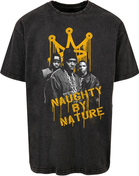 Produktbild Merchcode Naughty by Nature - Drip Crown Acid Washed Oversize Tee - 179937 (S)