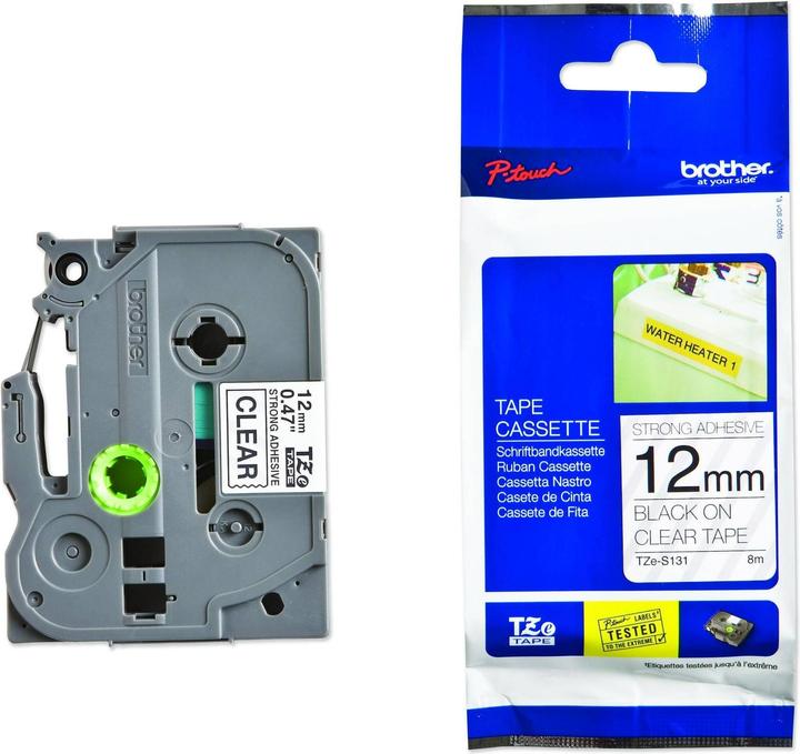 Produktbild Brother TZe-S131 (1.20 cm, Schwarz, Transparent)