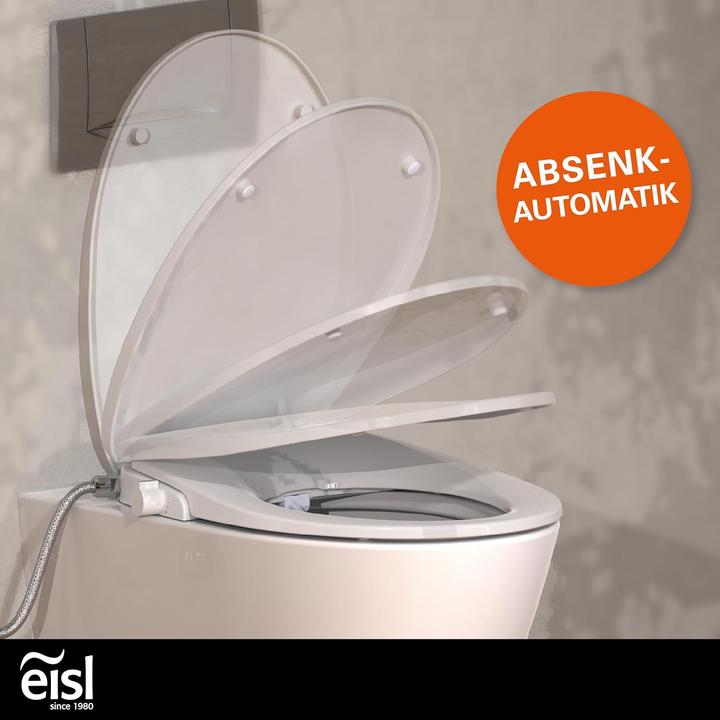 Actual product image Eisl WC seat Shower toilet attachment Soft-close mechanism Quick Release EDDW01 White