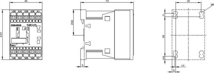 Image du produit Siemens Contacteur auxiliaire DC 3S/auxiliaire 1O/auxiliaire 125V 3A 3RH2131-2BG40