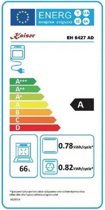 Label énergétique Kaiser EH 6427 AD + KCT 6745 FI AD
