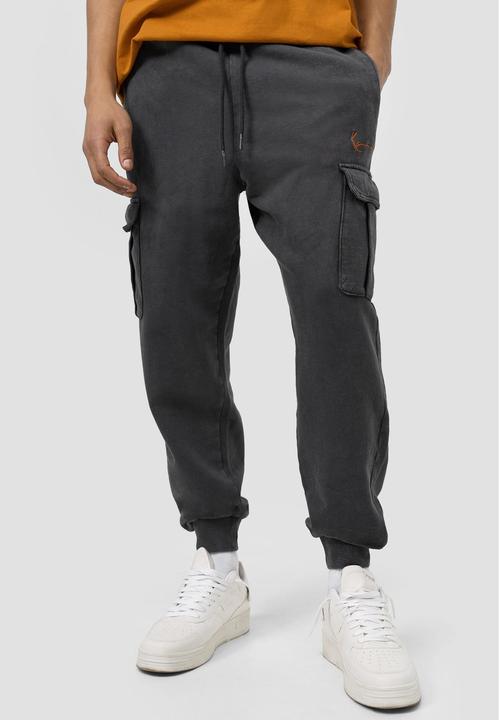 Produktbild Urban Classics KKMQ12139BLK Small Signature Washed Cargo Sweatpants black - 17430 (XXS)
