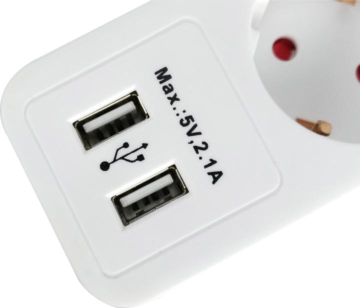 Actual product image equip Power strip Schuko cable +Extras (5 x, CEE 7/3, 1.80 m)