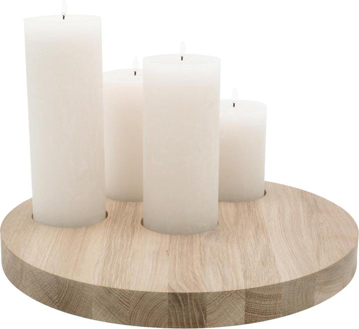 Produktbild Eulenschnitt Kerzenbrett 32 cm aus Eiche von