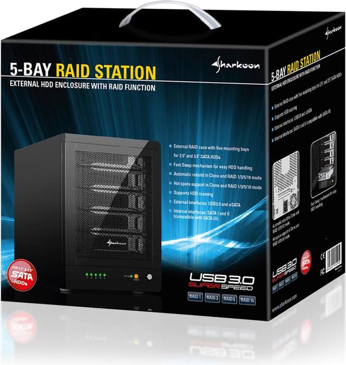 Produktbild Sharkoon 5-Bay RAID-Station (3.5", 2.5")