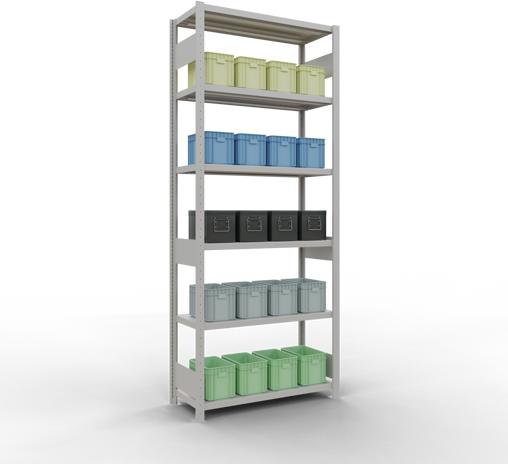 Produktbild Schulte Lagertechnik Stecksystem Grundregal MULTIplus330 mit Längenriegel