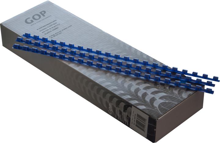 GOP Plastic binder spines 020724 6mm, blue 100 pieces