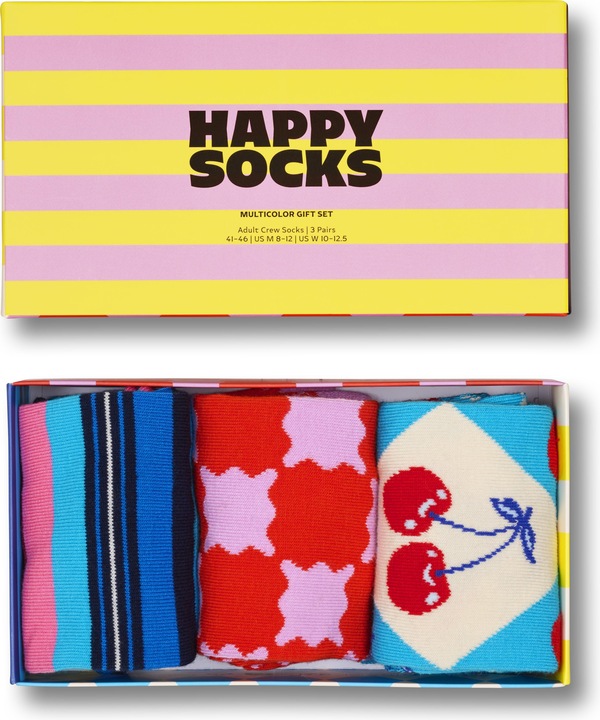 Produktbild Happy Socks Strümpfe CHECKS AND STRIPES Socken 3er Pack (3er Pack, 41 - 46)