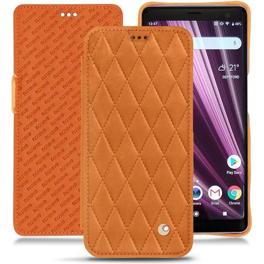 Thumbnail - Noreve Lederschutzhülle horizontal (Sony Xperia XZ3), Smartphone Hülle, Orange