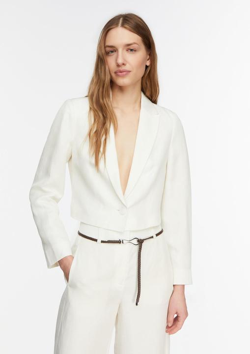 Immagine prodotto Comma Cropped Tencel-Leinen-Mix-Jacke mit Ein-Knopf-Verschluss (46)