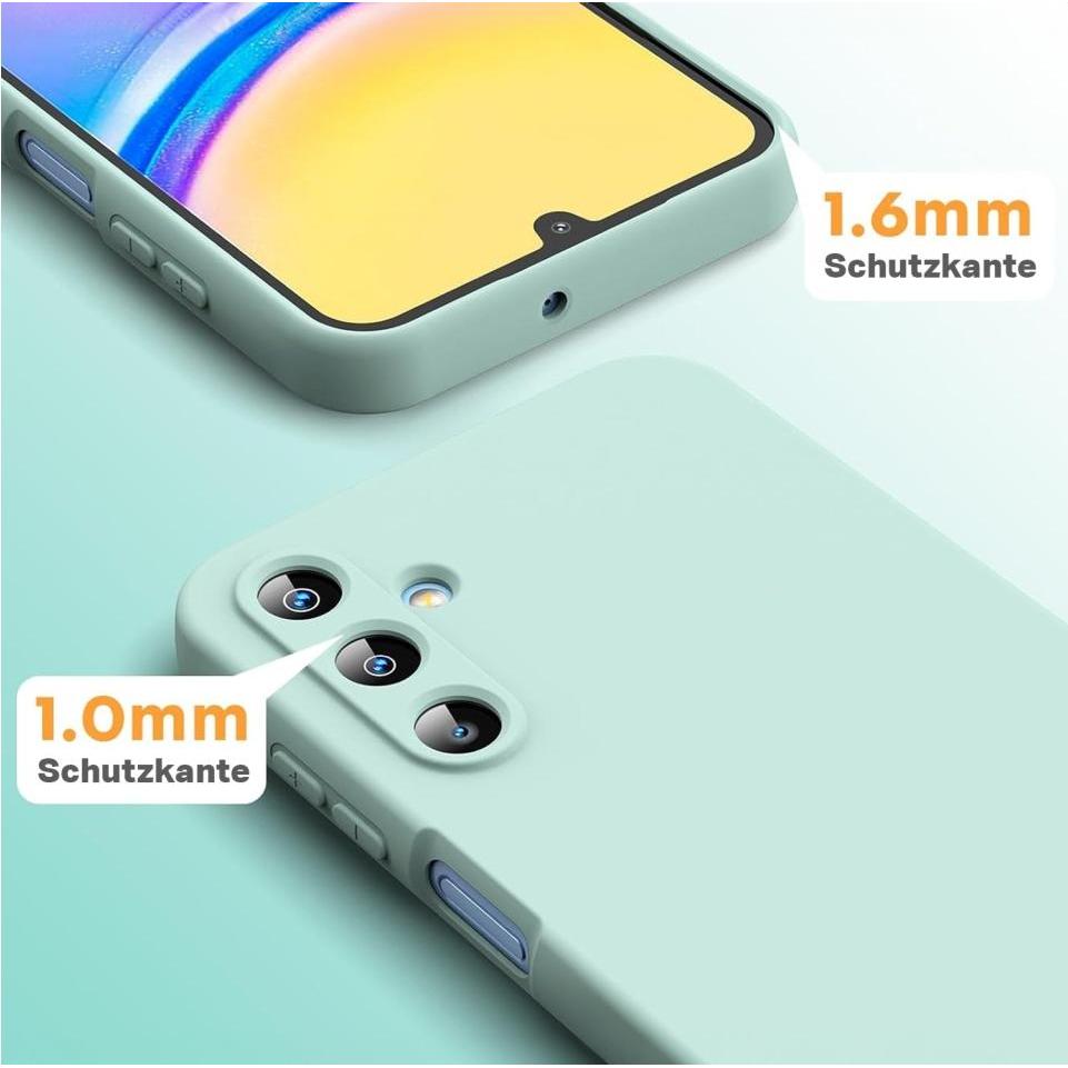 Thumbnail - Screenguard Samsung Galaxy A15 5G Liquid Silicone Case Hülle (Samsung Galaxy A15 5G), Smartphone Hülle, Türkis