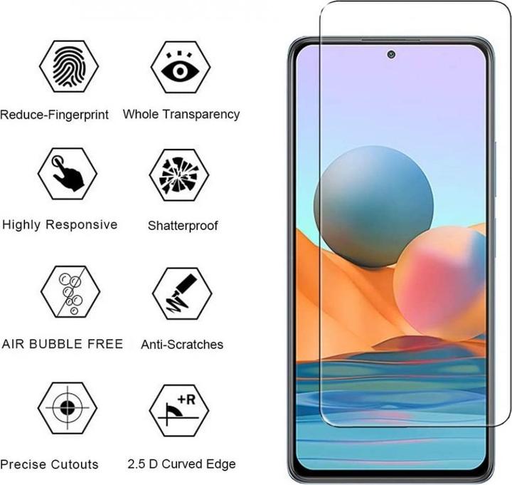 Produktbild Screenguard Xiaomi Redmi Note 10 Pro Panzerglas Schutzfolie Case Friendly Design (1 Stk., Xiaomi Redmi Note 10 Pro)