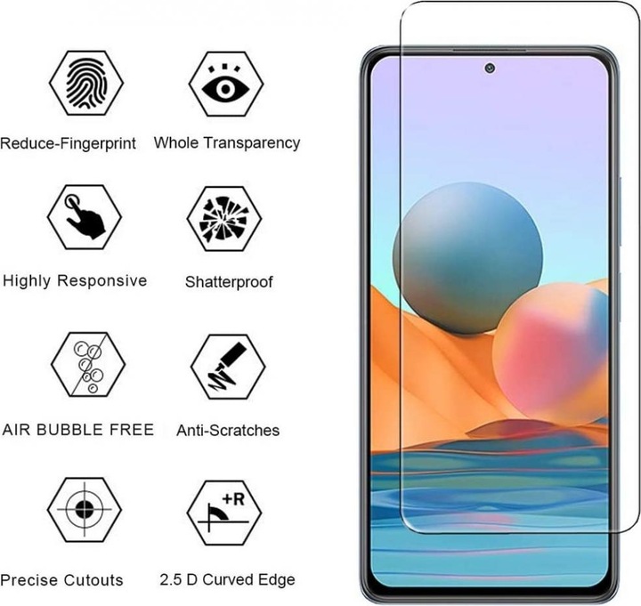 Produktbild Screenguard Xiaomi Redmi Note 10 Pro Panzerglas Schutzfolie Case Friendly Design (Xiaomi Redmi Note 10 Pro)