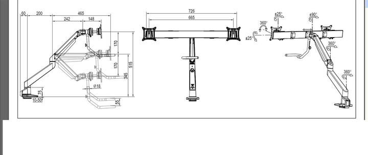 Actual product image Multibrackets M Deskmount (Table, 28")