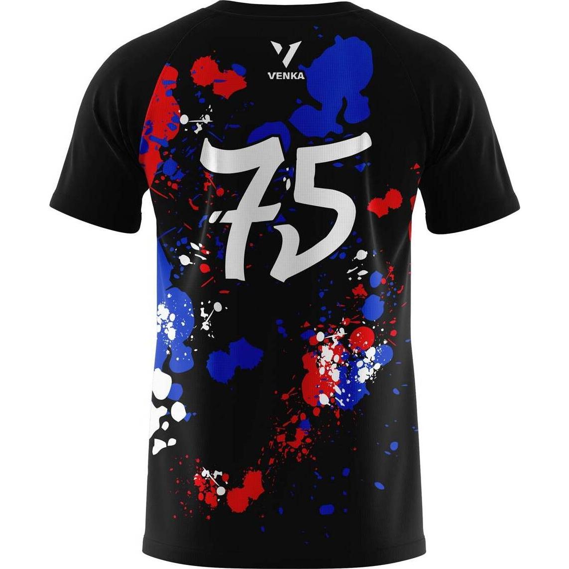 Thumbnail - Venka, Herren, Sportshirt, trikot paris 75 (M), Schwarz, M