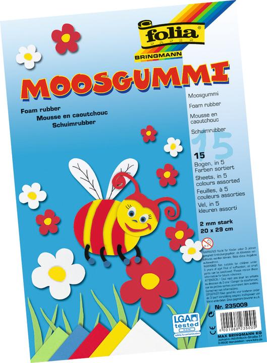 Produktbild Folia Moosgummi-Set 5 Farben