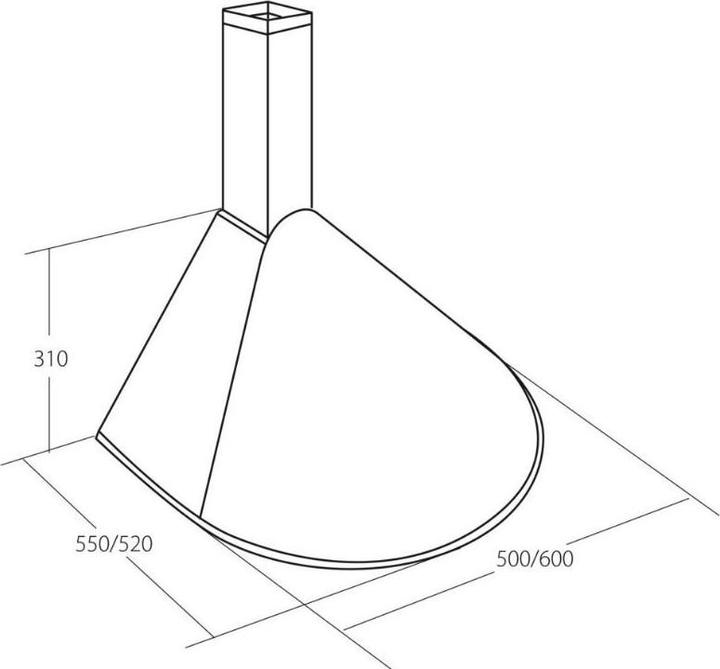 Produktbild Akpo WK-5 rondo turbo 50cm white (Wandhaube)