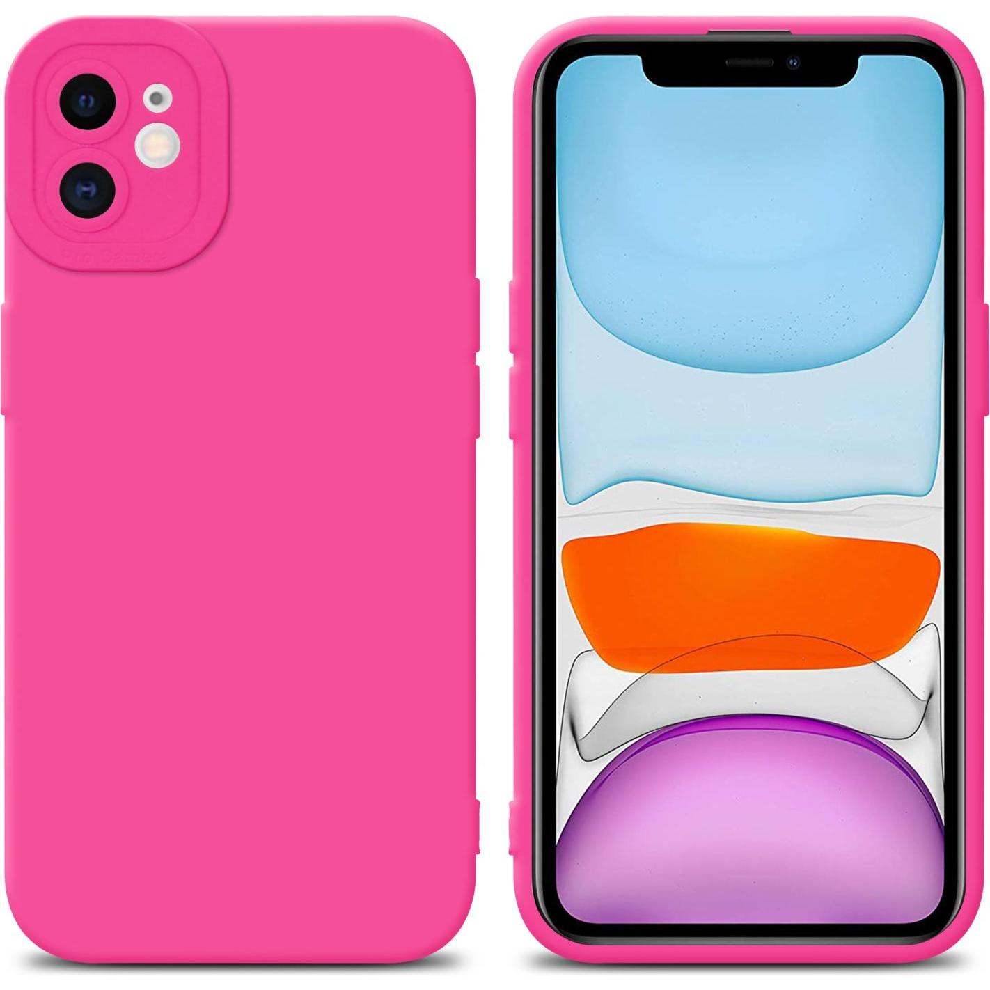 Cadorabo Hülle für Apple iPhone 12 im TPU Fluid LM162 Style (Apple iPhone 12), Smartphone Hülle, Pink