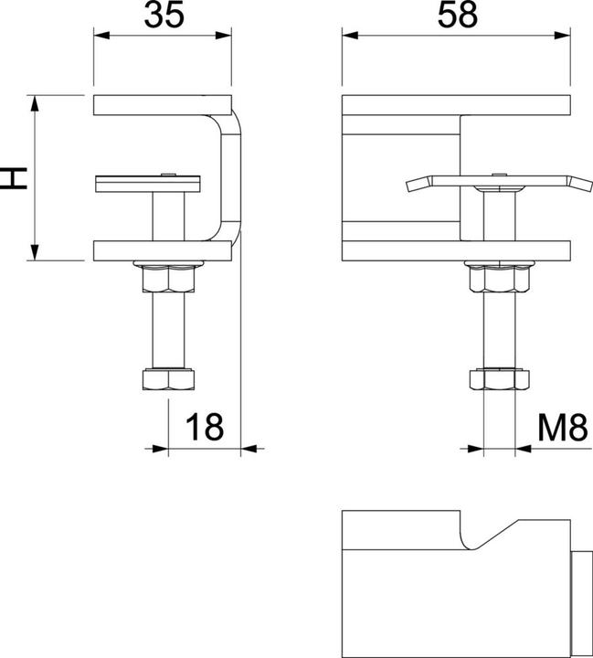 Actual product image OBO Bettermann Clamping piece