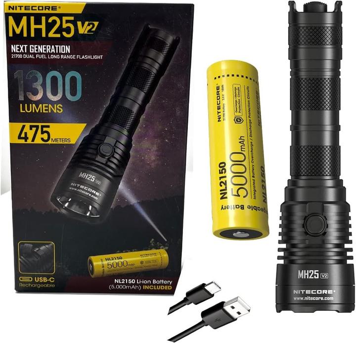 Produktbild Nitecore MH25 V2 1300 lumens Zaklamp (15.72 cm, 1300 lm)