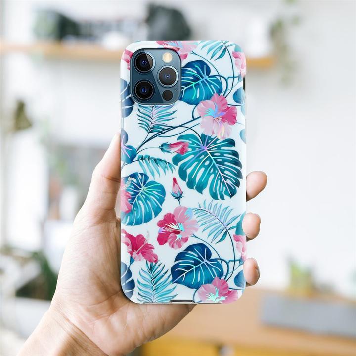 Image du produit Cadorabo Couverture IMD TPU Fleurs & Feuilles colorées (Apple iPhone 12 Pro Max)