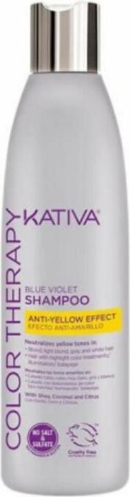 Actual product image Kativa BLUE VIOLET anti-yellow effect shampoo 250 ml (250 ml, Liquid shampoo)