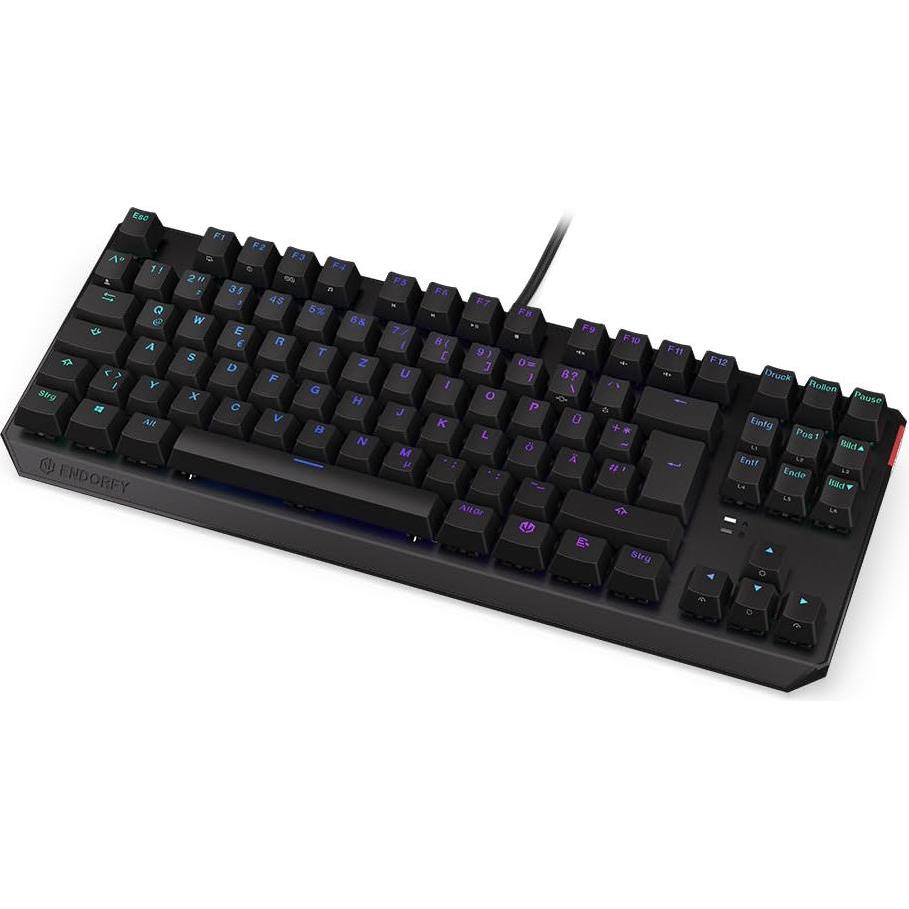 Endorfy Keyboard Thock TKL (DE, Kabelgebunden), Tastatur, Schwarz