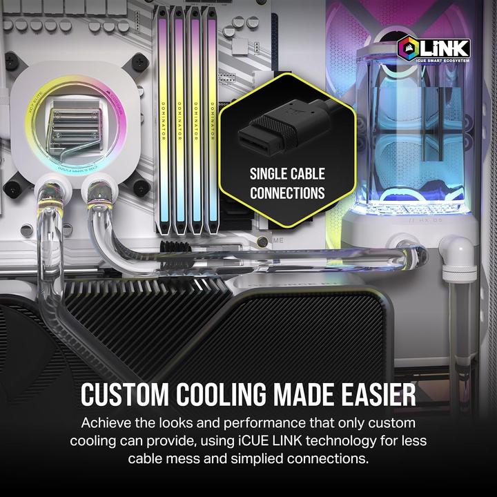 Actual product image Corsair CPC Hydro X iCUE XH405i RGB Kit white