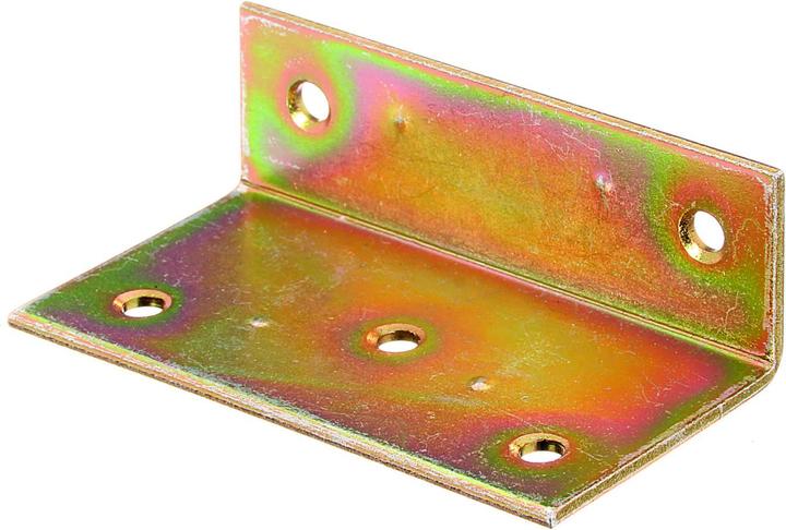 Actual product image Alberts Wide angle bracket 40 x 25 x 75 mm, galvanised yellow (Wide angle, 1 pcs.)
