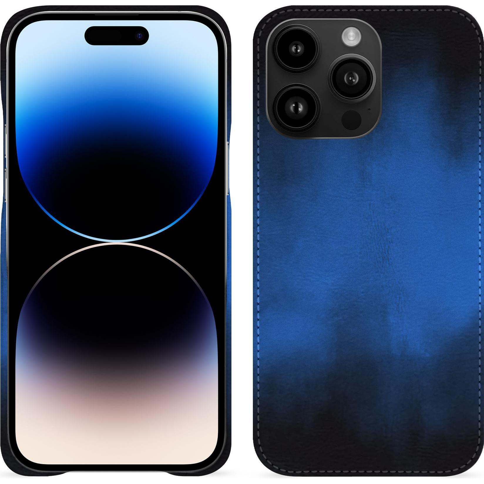 Noreve Lederschutzhülle (Apple iPhone 15 Pro Max), Smartphone Hülle, Blau