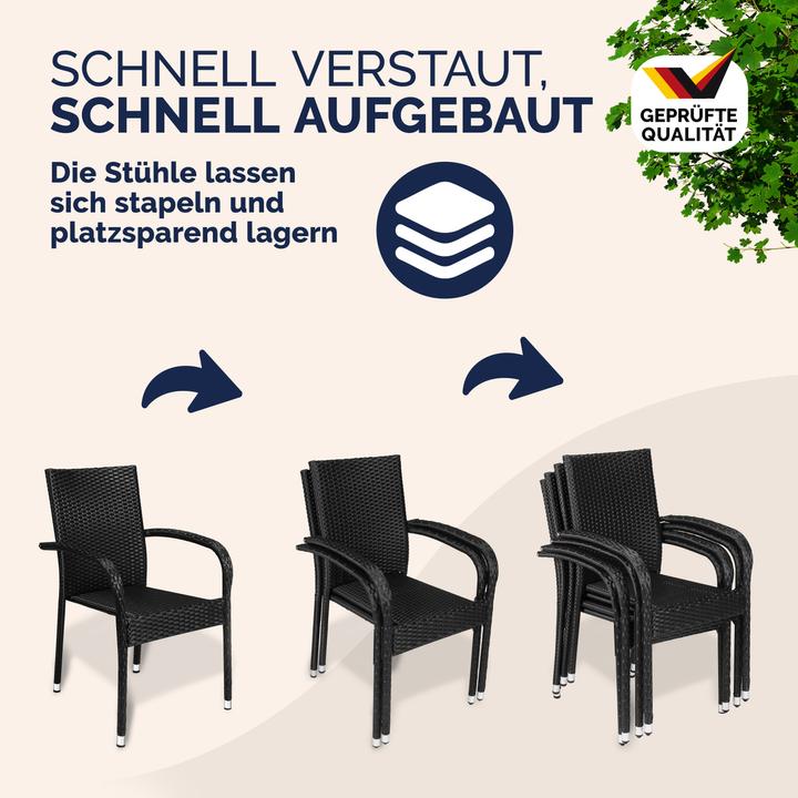 Produktbild Casaria Polyrattan Gartenstühle