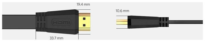 Produktbild Ugreen HDMI 2.0 Flachband 4K 1080p vergoldet (5 m, HDMI, 2.0)