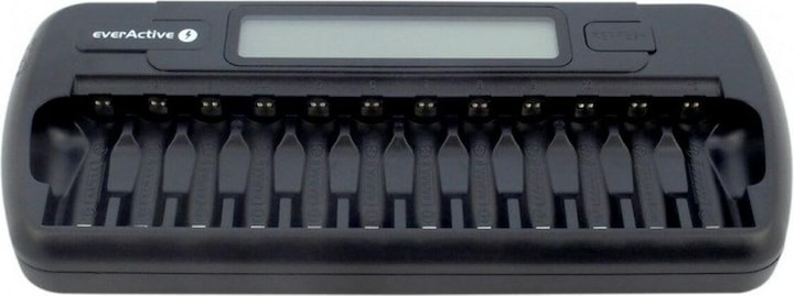 Image du produit Everactive 1-12 Chargeur de piles AA / AAA avec écran LCD (1 pcs, AAA, AA, Chargeurs sans batterie)