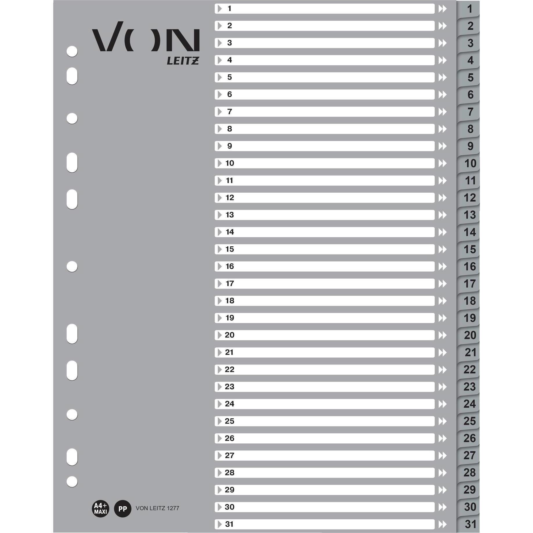 von Register A4, 1-31 (1277-00-85)