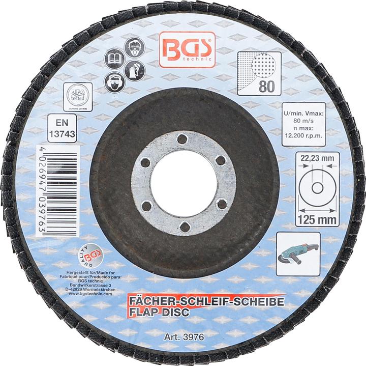 Produktbild BGS Fächer-Schleif-Scheibe Ø 125 mm K 80 (K 80)