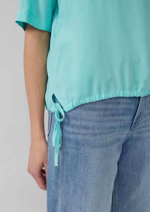 Produktbild S.Oliver Bluse Gemusterte Shirt-Bluse mit verstellbarem Saum (34)
