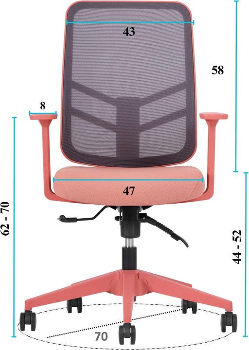 Image du produit Kalune Design Leto Salmon Office Chair