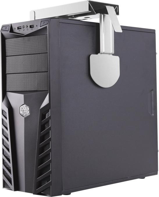 Produktbild Deltaco SH-40, CPU-Halterung für Wandmontage, 25 kg, Silber, Senkrecht, 80 - 200 mm, 53 cm