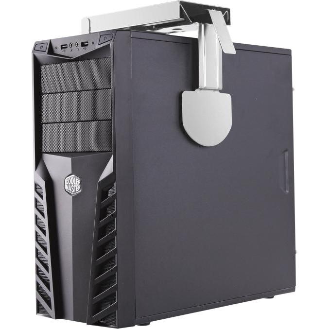 Deltaco SH-40, CPU-Halterung für Wandmontage, 25 kg, Silber, Senkrecht, 80 - 200 mm, 53 cm, Netzwerk Switch, Silber