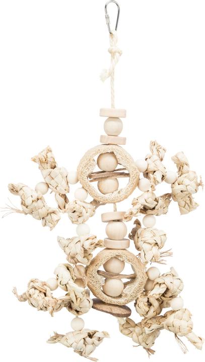Trixie Natural toy, banana leaves/wood/loofah, 42 cm