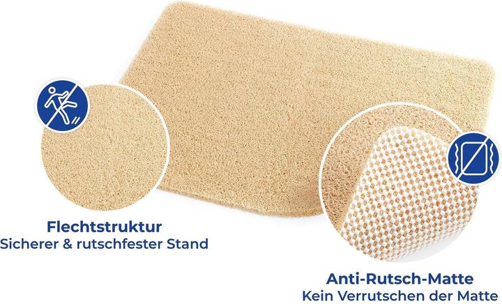 Actual product image Wenko Wellness Duschmatte beige 40 x 60 cm (60 x 40 cm)