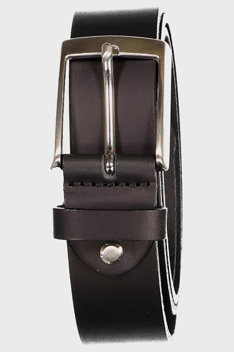 Actual product image JP1880 Silver Buckle Leather Belt