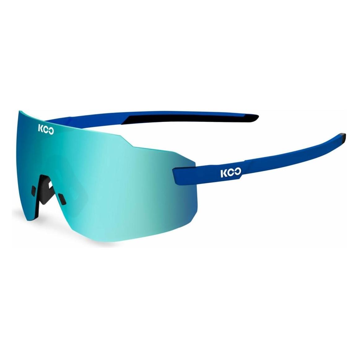 Koo, Unisex, Sportbrille, Supernova (Black, Turquoise Blue, Blau), Blau