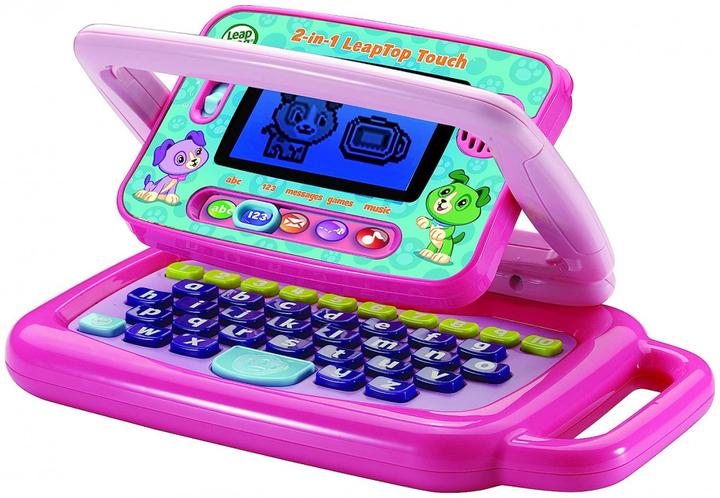 Produktbild VTech 600953 Leap Frog Kids 2 in 1 Touchscreen Activity and Music Laptop - Pink (English Version) 3+ (Englisch)