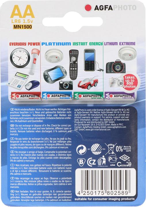 Image du produit AGFAPHOTO Alkaline (4 pcs, AA)