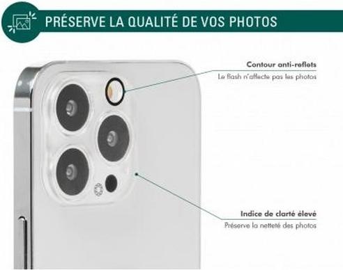 Actual product image Bigben Connected Rear camera film, camera glass, 9H+ hardness (1 Piece, Apple iPhone 14 Pro Max, Apple iPhone 14 Pro)