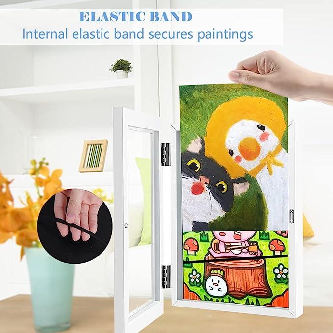 Actual product image Esmée Befüllbarer Holz Bilderrahmen Klappbarer Fotorahmen mit Frontöffnung (A4)