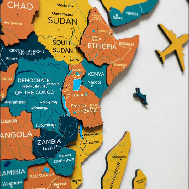 Actual product image Enjoy The Wood 3D world map (120 x 200 cm)
